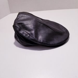 Lake in the Isles Black Leather Cap Large